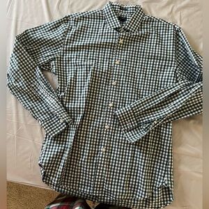 J. Crew Men's Checkered Shirt - Black and White